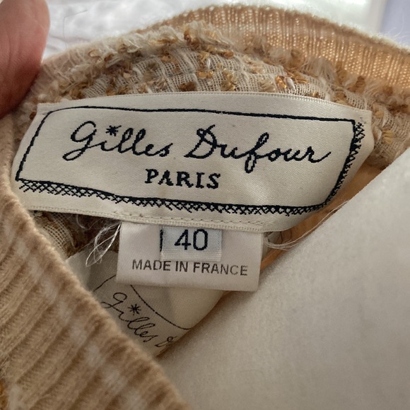Womens Jacket made in France, rare brand: Gilles Dufour, lining has design - Picture 8 of 8